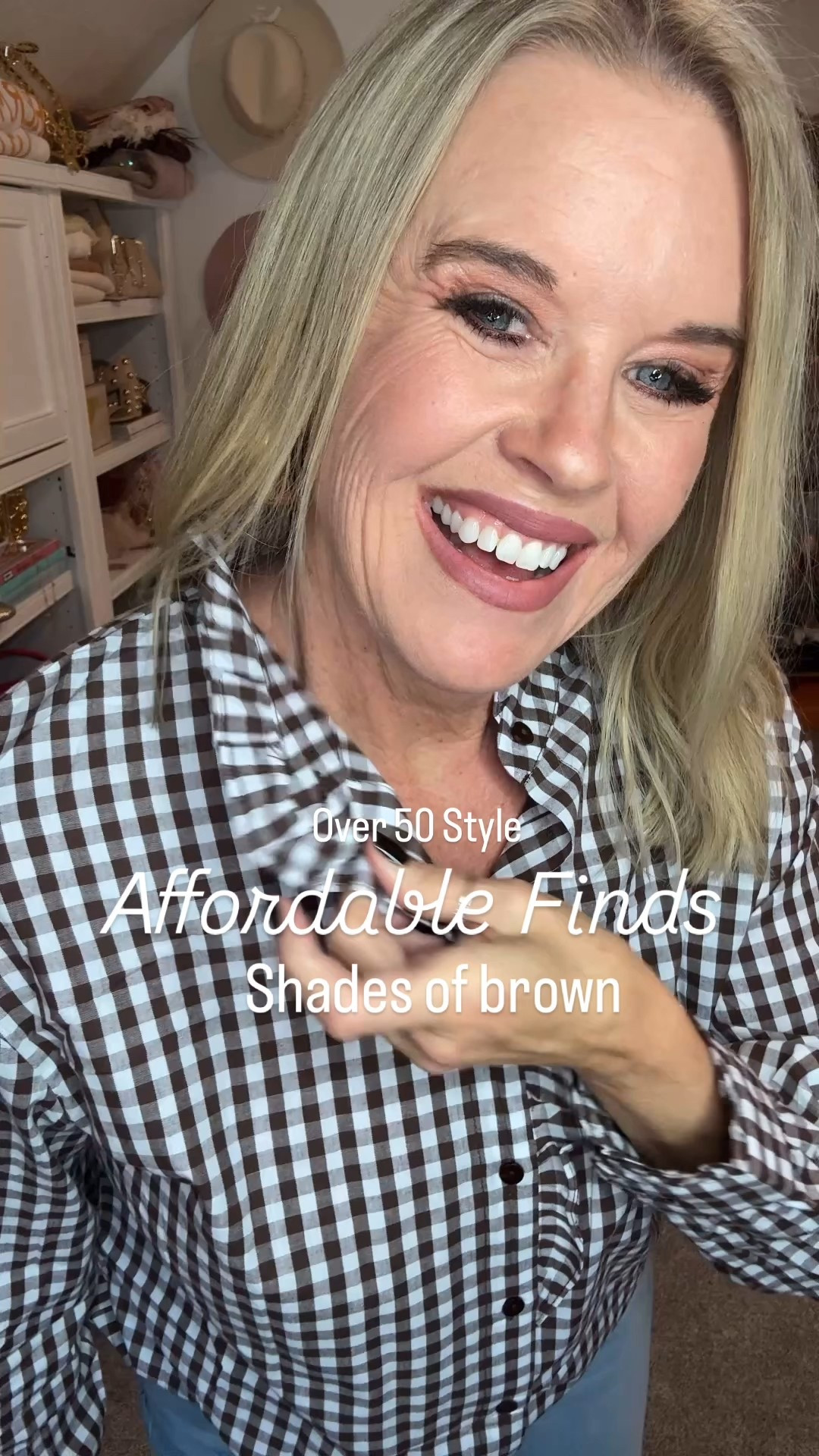 Affordable finds
Shades of Brown, tan, Carmel 

A little country vibe with Gingham and denim✔️🍂

Perfect Fall outfit✔️ 2 looks 1 base

Gingham top with ruffle details 
Fits tts in med

Light wash wide leg denim with large cuff WhbM tts 

Gold metallic belt loft

Cow print ballet flats Chicos 

Brown suede fringe bag  $30 

Amazon find soft knit peacoat 
Fits tts and would make a great gift

Suede collar embroidered horse hip length jacket ( bought at a boutique, not able to link .. links some items similar or tgat will give the same feel 


#LTKStyleTip #LTKFindsUnder50 #LTKOver40