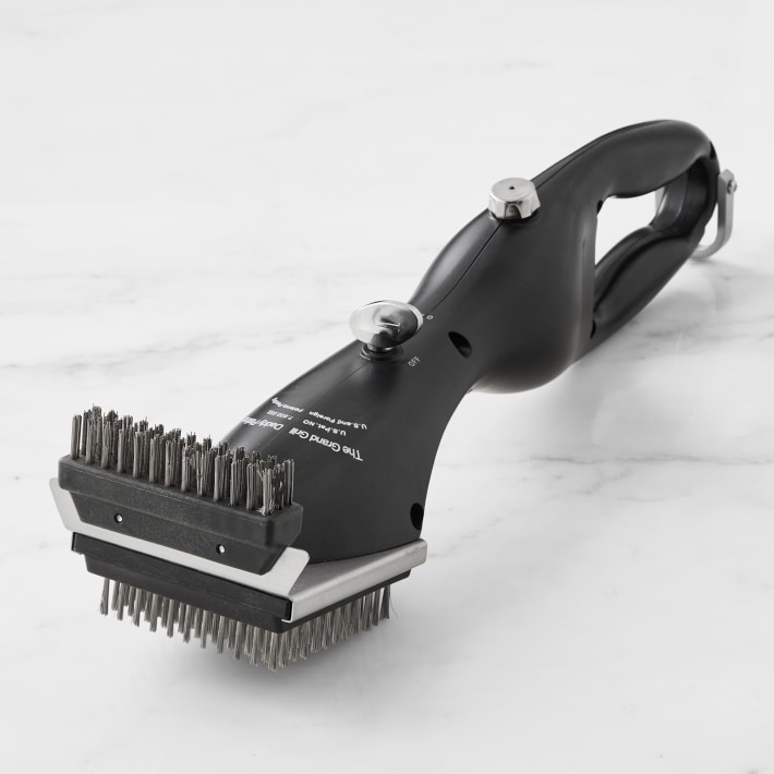 Grand Grill Daddy Steam Cleaning Grill Brush, Matte Black | Williams-Sonoma