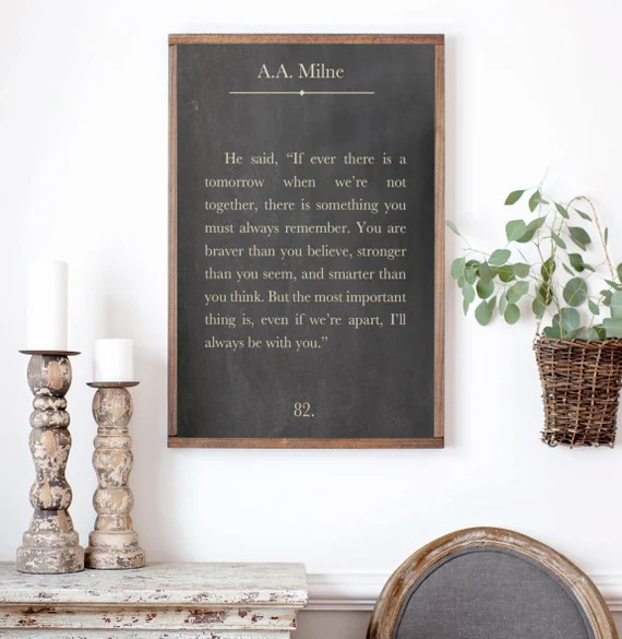 You Are Stronger Than You Think Sign Quote  Winnie the Pooh | Etsy | Etsy (US)