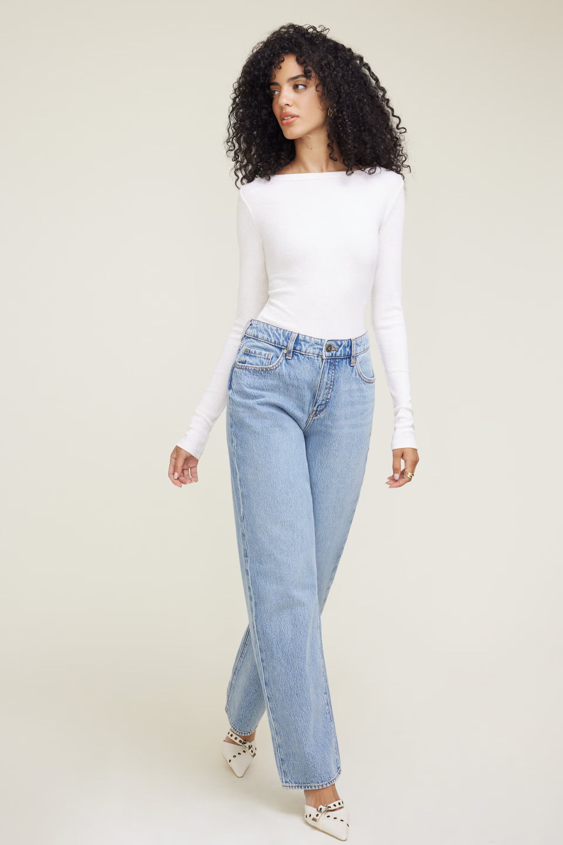 Nola Ribbed Long Sleeve T Shirt | Dynamite Clothing