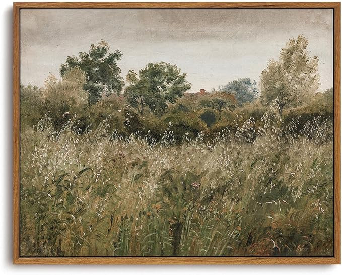 OIQArtOIQ Framed Vintage Landscape Wall Art Natural Scenery Oil Painting Canvas Prints Country Fa... | Amazon (US)