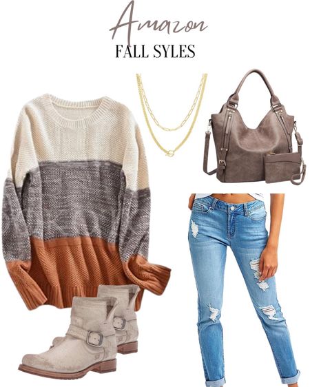 Amazon Fall outfit, fall outfits, oversized sweater, striped fall sweater, boyfriend jeans, Fall looks, Fall sweaters, fall boots, casual sweater looks, Amazon deals, Amazon outfit, Amazon Fall outfit, Amazon finds

#LTKfindsunder50 #LTKstyletip #LTKSeasonal