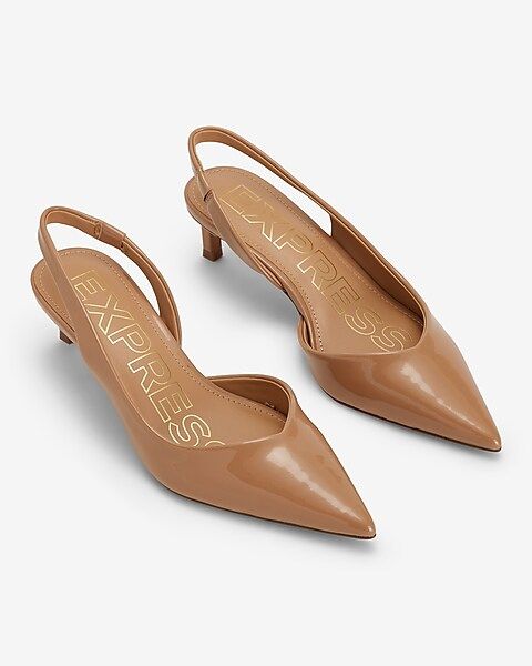 Slingback Kitten Heel Pumps | Express