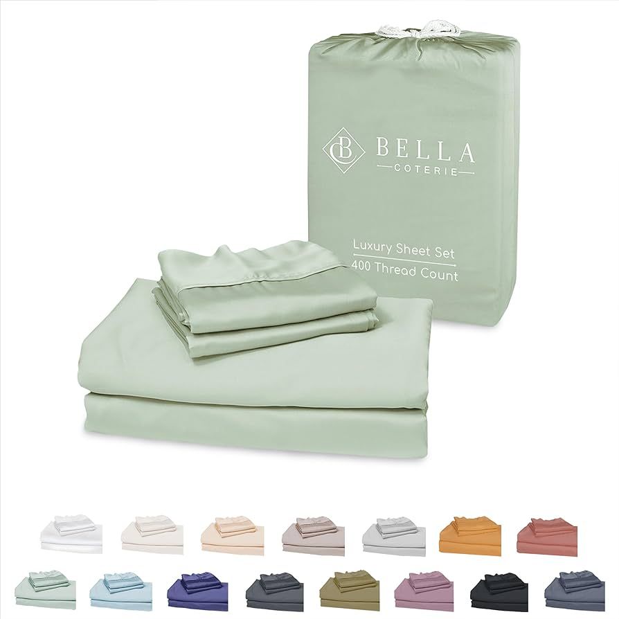 Bella Coterie Luxury Queen Size Bamboo Sheet Set | Organically Grown | Ultra Soft | Cooling for H... | Amazon (US)