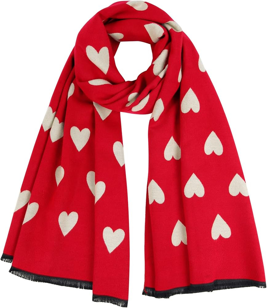 GERINLY Sweet Scarf with Festival Print Warm Neck Wraps for Women Chic Holiday Gift Favor | Amazon (US)