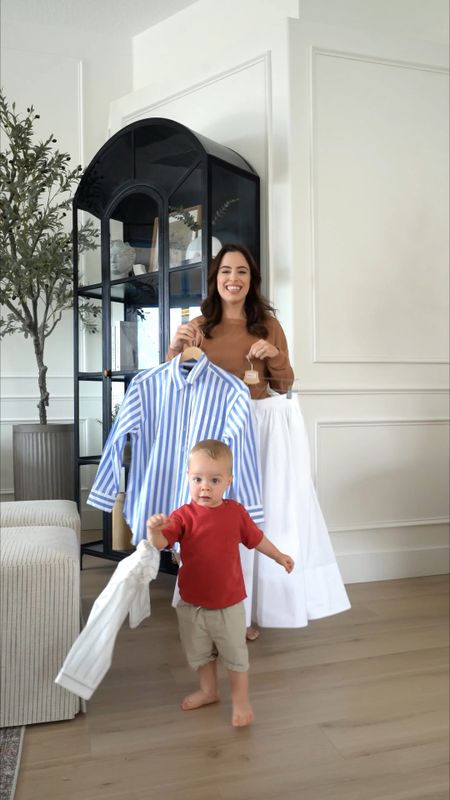 Classic outfit idea for mom & baby! Love this white midi skirt, blue striped top and tan accessories



#LTKfamily #LTKbaby #LTKstyletip