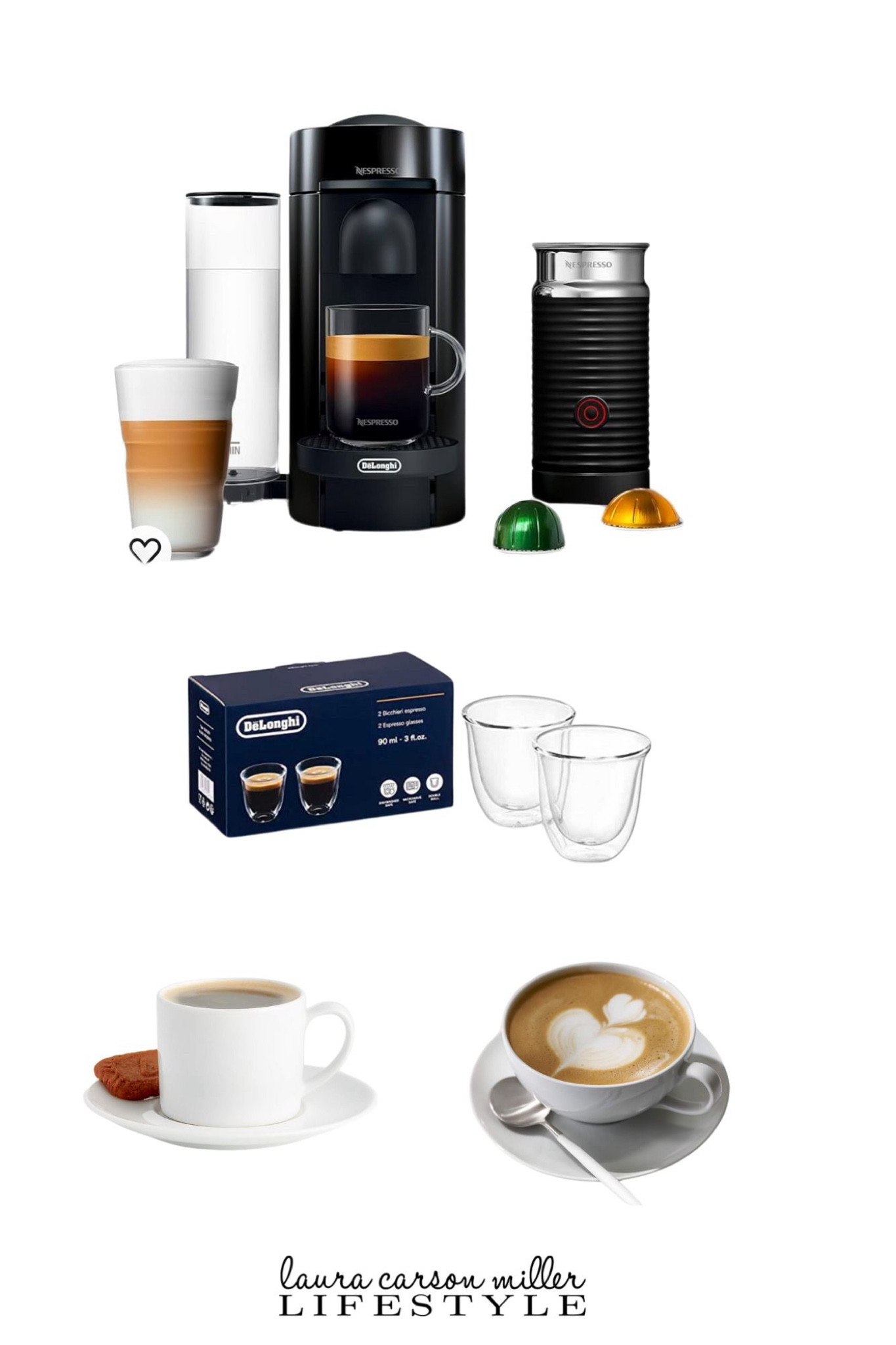 Thus space saving espresso machine arrives by Christmas. Add espresso glasses or cup & saucer options or a few cappuccino cup and saucers. A beautiful gift that keeps on giving. 
Espresso machine, espresso glasses, espresso cups, cappuccino cup and saucer, kitchen appliances, breakfast menu, foodie gifts, LCM lifestyle, barista, coffee, daily coffee, kitchen upgrade 

#LTKGiftGuide #LTKHoliday #LTKHome