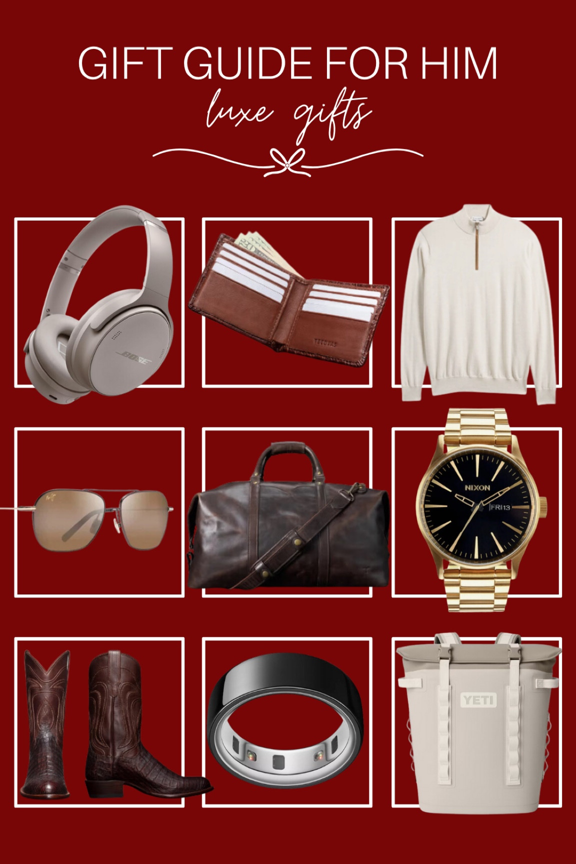 Gift guide for her: luxe gifts


gift ideas for him. luxe gift guide. Christmas gifts for him  

#LTKGiftGuide #LTKMens #LTKHoliday
