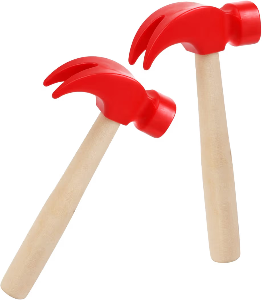 2 Pack Wooden Hammer Toys Simulation Hammers Maintenance Tools Educational Toys for Kids Birthday... | Amazon (US)