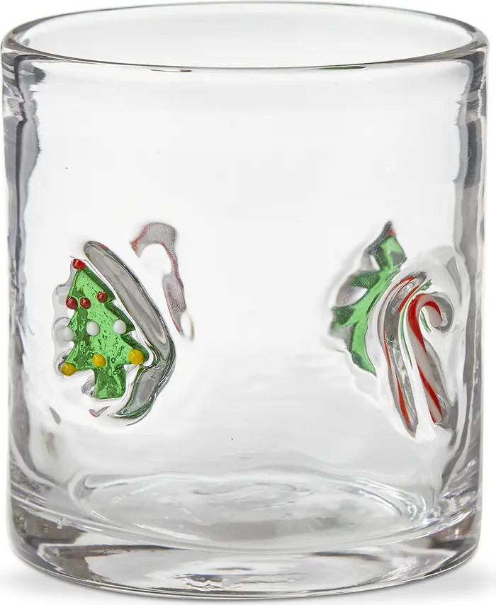 Christmas Tree & Candy Cane Double Old Fashioned Glass | Nordstrom