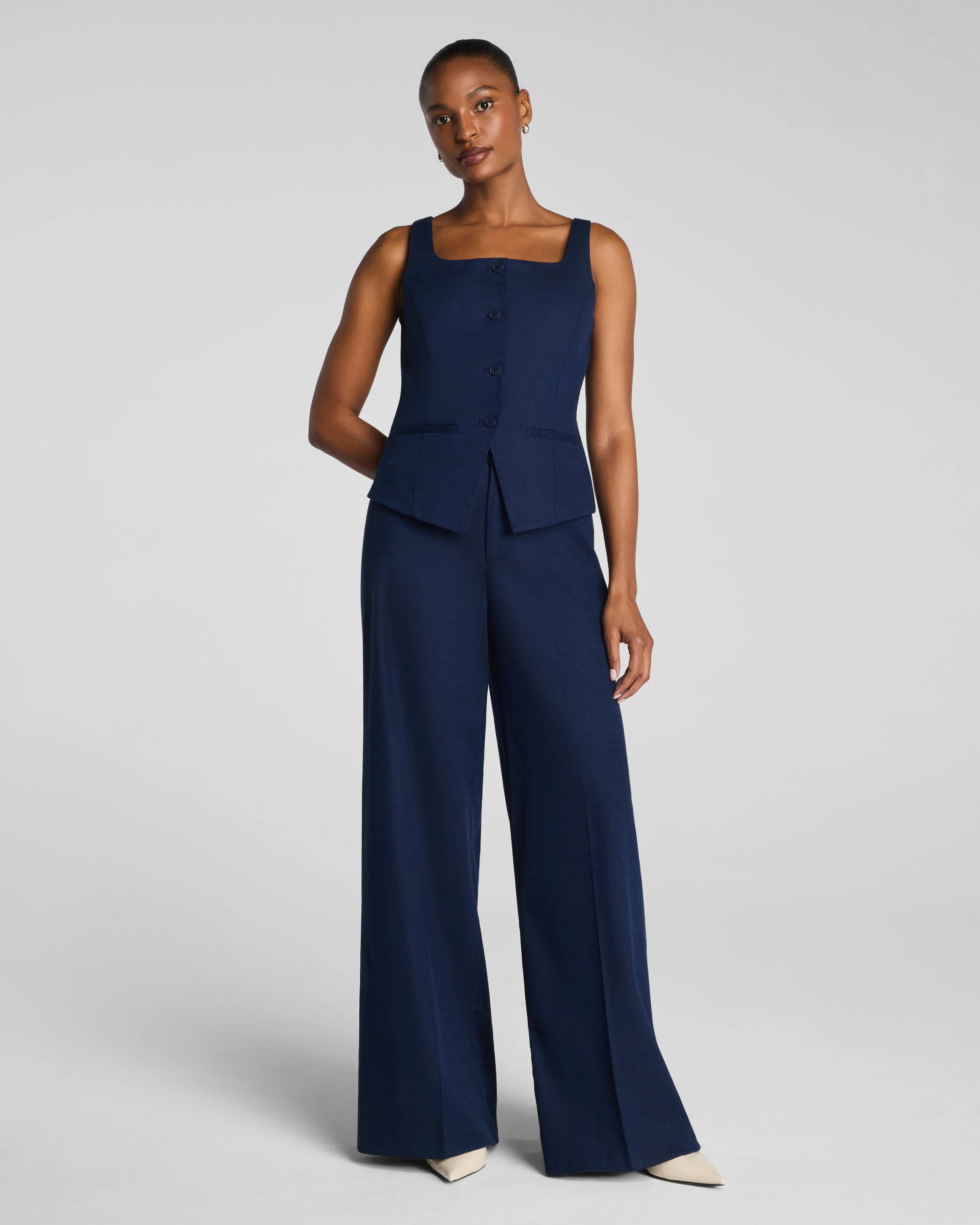 SPANXsupersmooth\u00ae EasyBreezy Cotton Linen Wide Leg Pants | Tummy Control | Spanx
