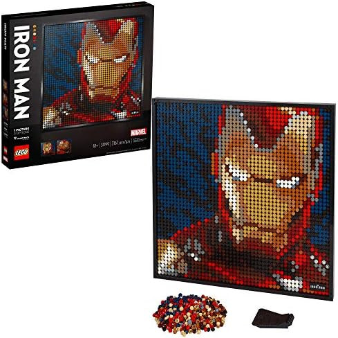 LEGO Art Marvel Studios Iron Man 31199 Building Kit for Adults; A Creative Wall Art Set Featuring... | Amazon (US)