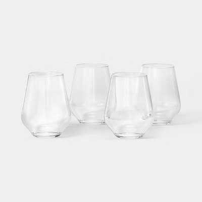 4pk 18 fl oz Stemless Wine Glasses - Threshold™ | Target