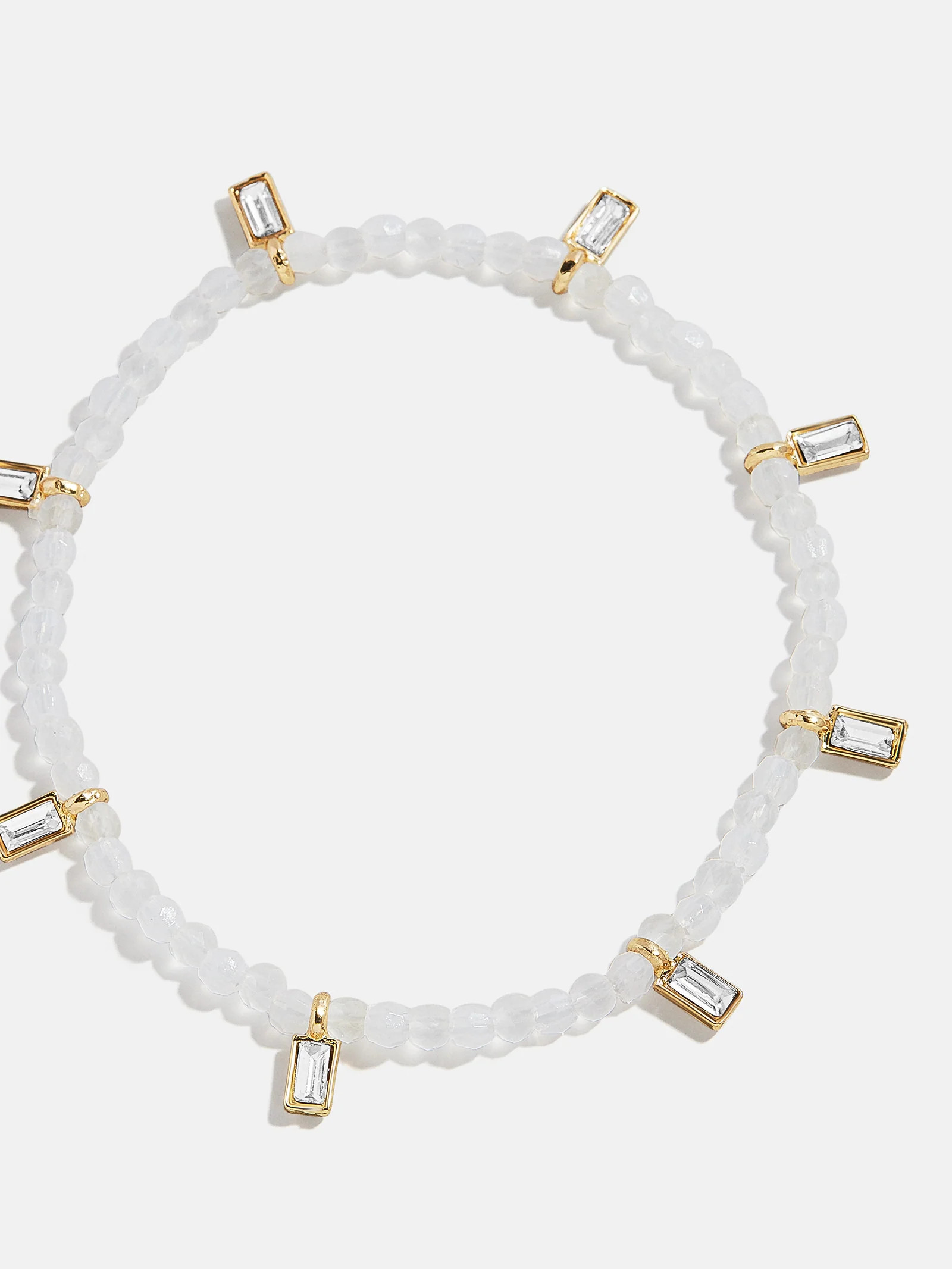 Crystal Beaded Bracelet - White | BaubleBar