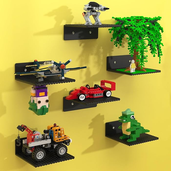 BlissBox 6-Pack Floating Shelves for Wall Compatible with Lego Building Bricks, 5x5.5inch Dual‑... | Amazon (US)