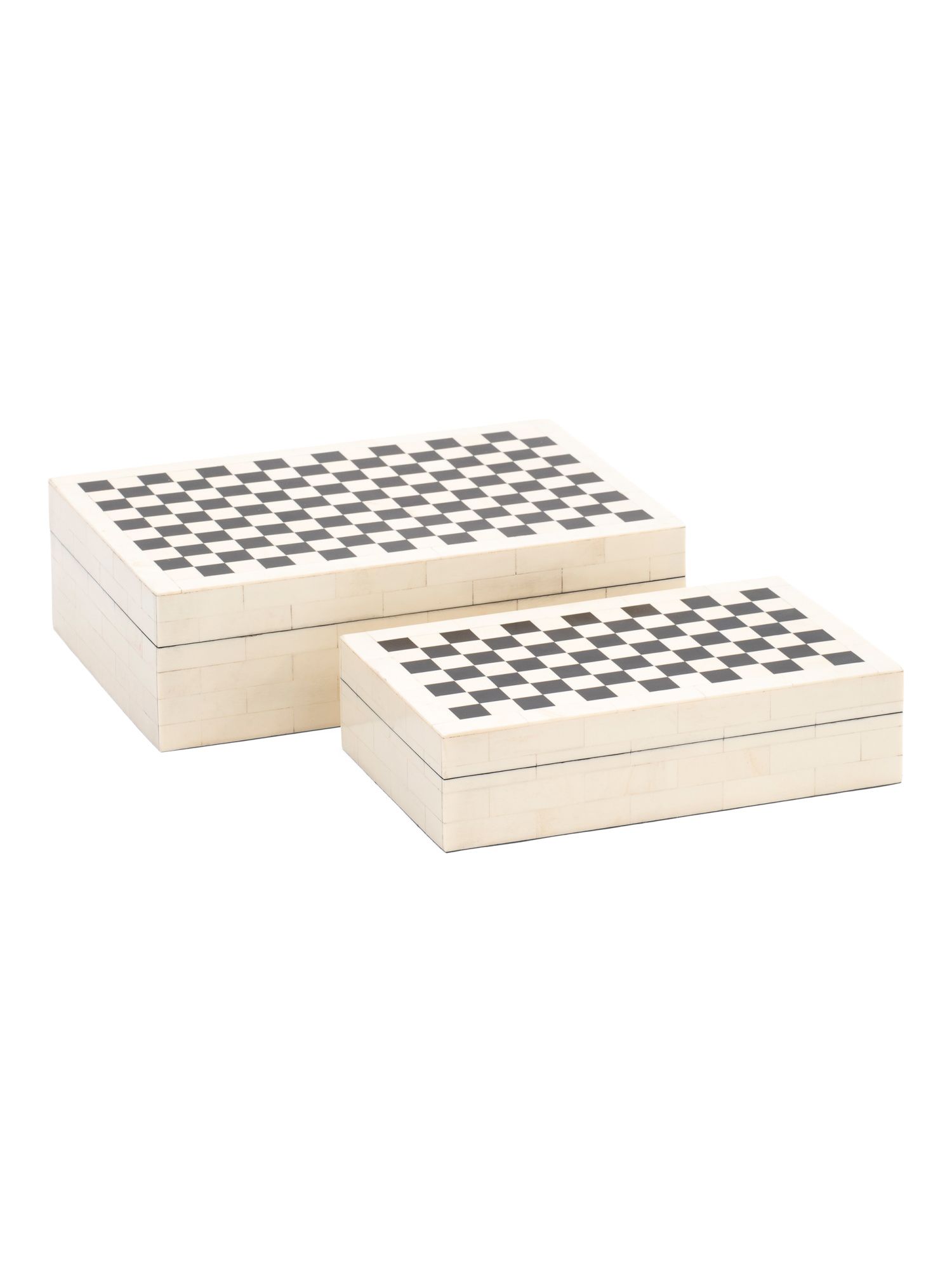 Set Of 2 Checkered Boxes | TJ Maxx