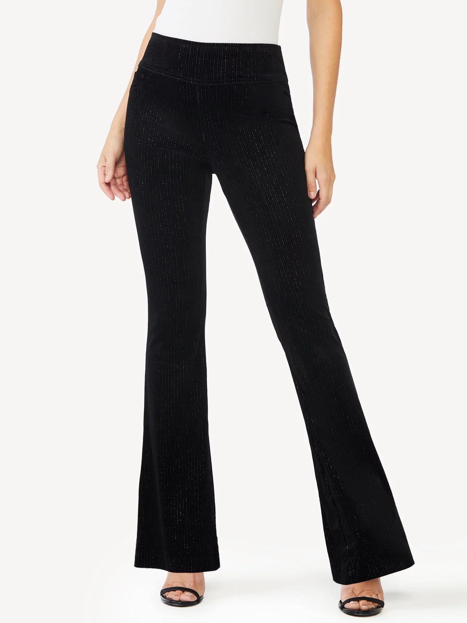 Sofia Jeans by Sofia Vergara Women's Melisa Flare  Pull On Velour Pants | Walmart (US)