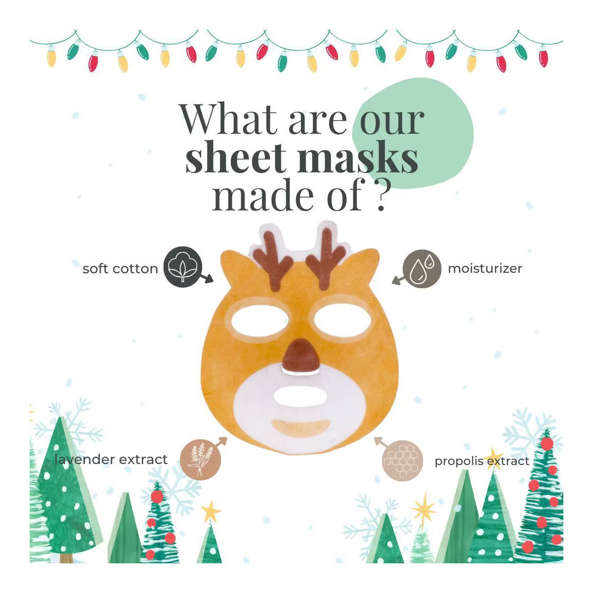 Fantasy by Masque Bar Reindeer Calming Sheet Mask - 0.71 fl oz | Target