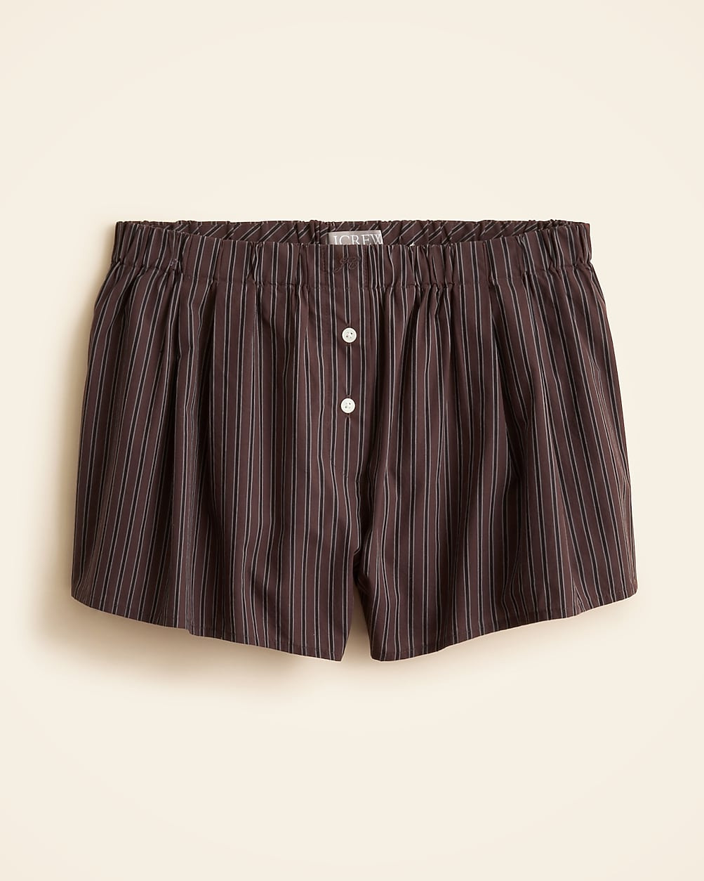Boxer short in striped cotton poplin | J. Crew US