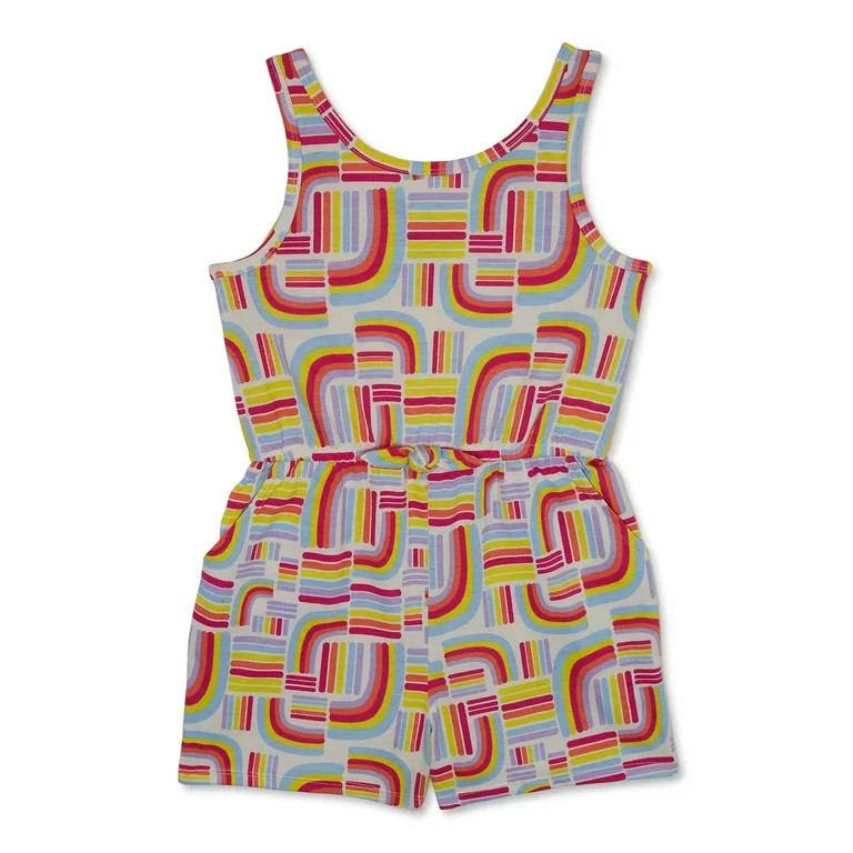Wonder Nation Girls Play Romper, Sizes 4-18 & Plus | Walmart (US)