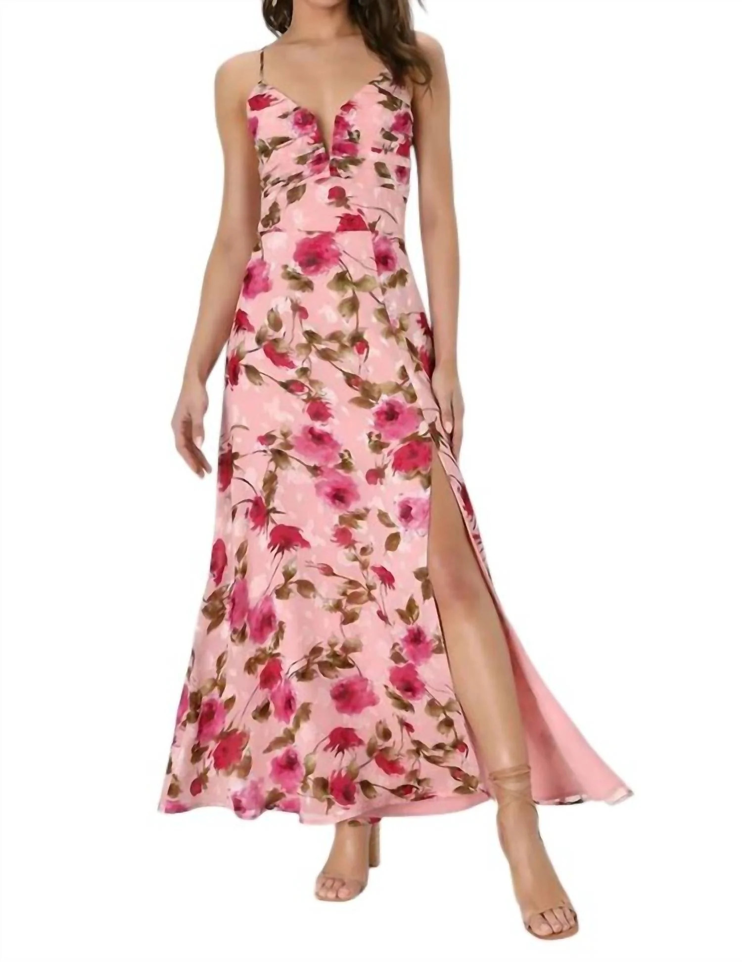 Floral Maxi Dress In Blush | Shop Simon