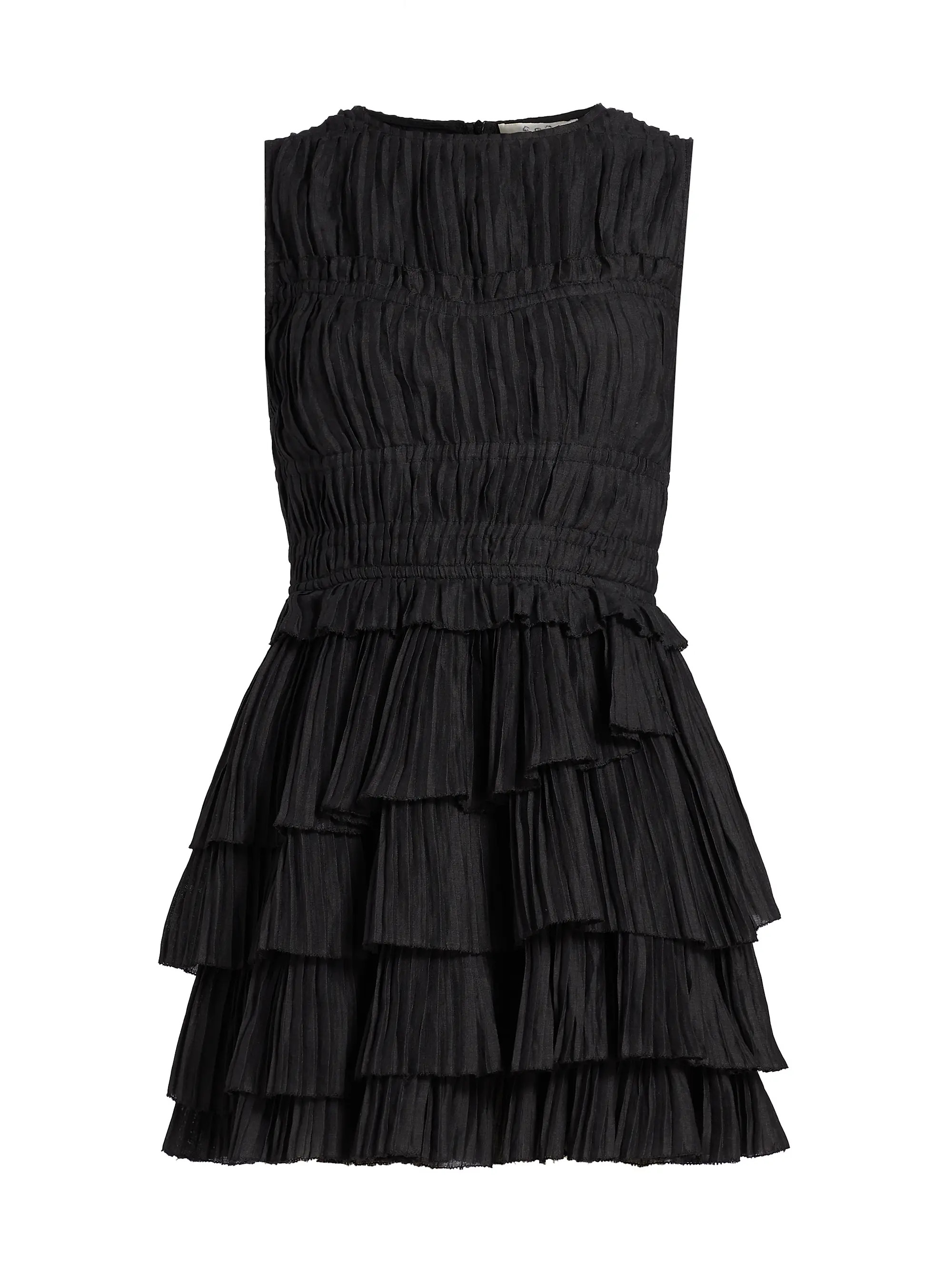 Thalia Pleated Sleeveless Minidress | Saks Fifth Avenue