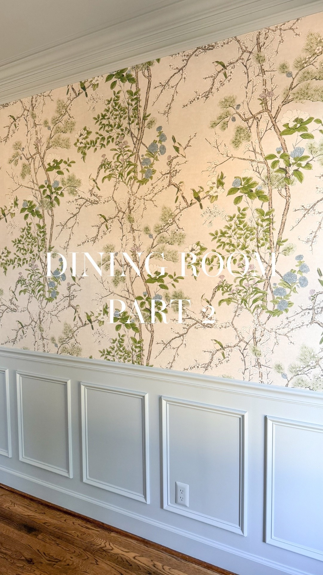 Hottest designer wallpaper of 2025 is this Thibaut Katsura in lavender. We are obsessed with how it installed in our southern style dining room with picture frame molding painted in Brittany Blue by Benjamin Moore 

#LTKHome #LTKStyleTip