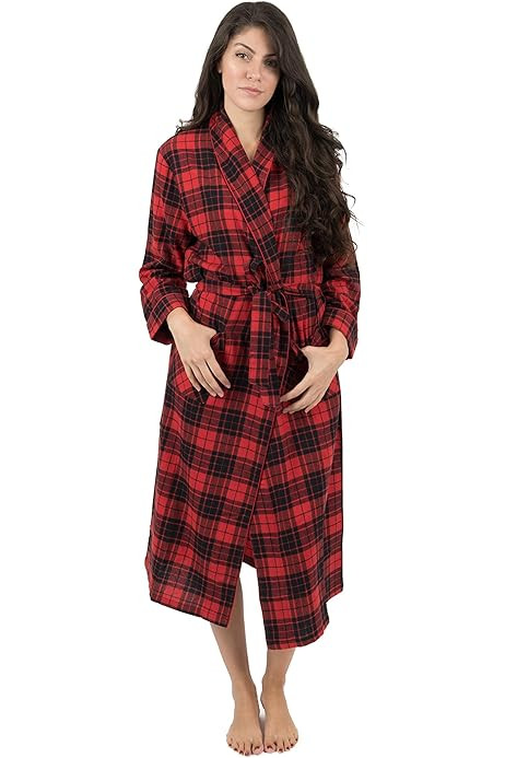 Latuza Women's Cotton Flannel Robe | Amazon (US)