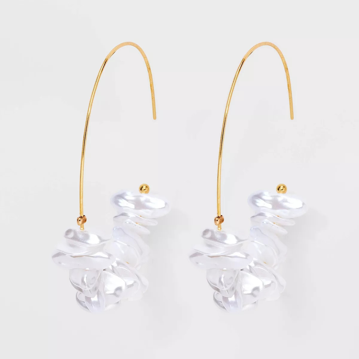 SUGARFIX by BaubleBar Pearl Hoop Earrings - Gold | Target