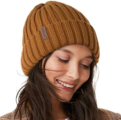FURTALK Winter Hats for Women Fleece Lined Beanie Knit Chunky Womens Snow Cap | Amazon (US)