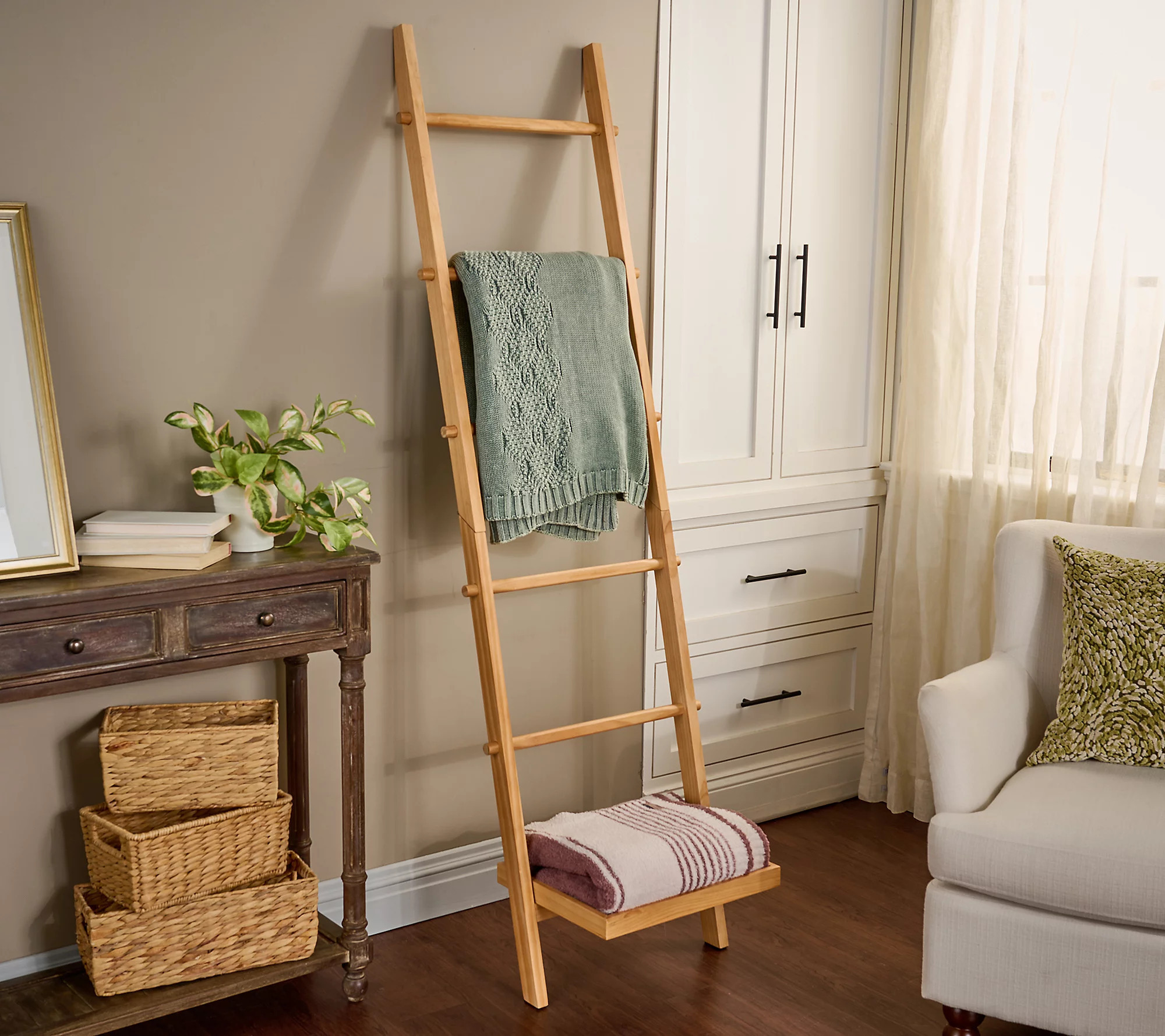 6' Blanket Ladder with Bottom Shelf by Kim Gravel | QVC