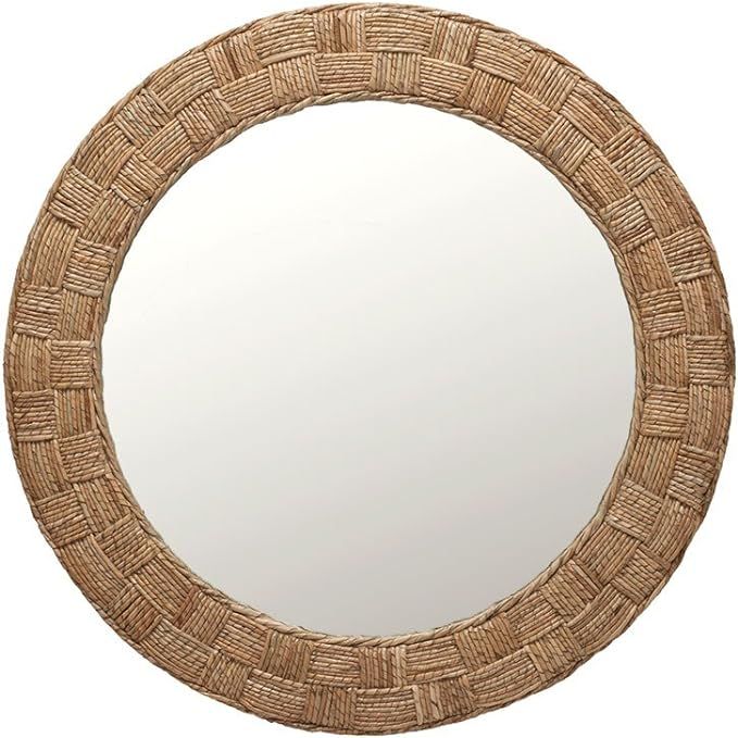 KOUBOO Round Rope Wall Mirror, Chequered, Beige/Natural | Amazon (US)