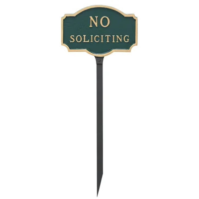 Petite Montague No Soliciting Statement Garden Sign | Wayfair North America