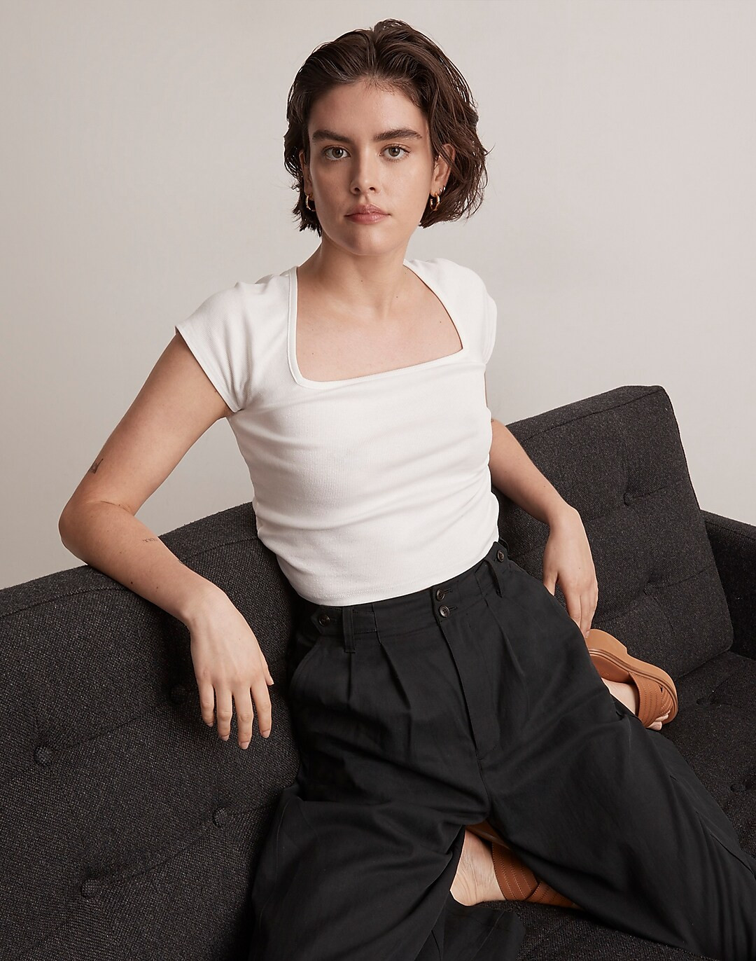 Brightside Square-Neck Tee | Madewell