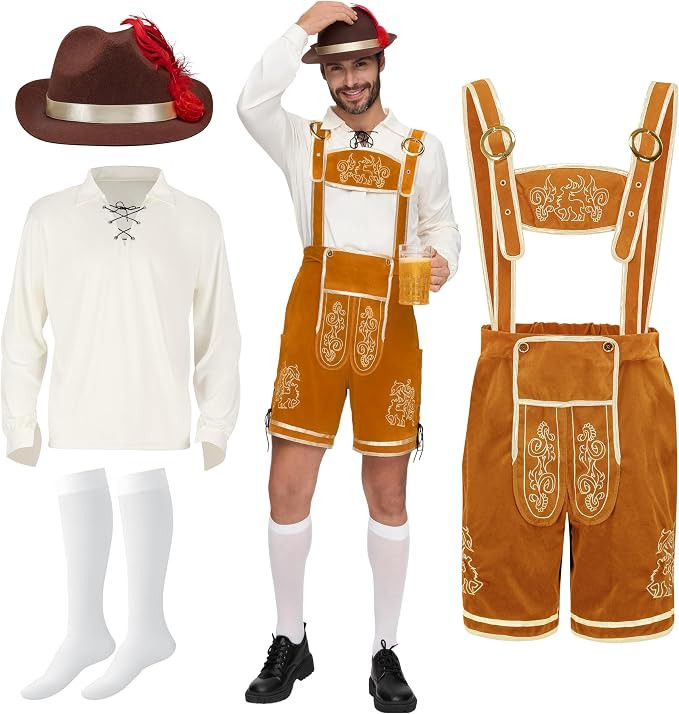 Spooktacular Creations Men’s German Bavarian Oktoberfest Costume Set, Beer Costume Hat for Adul... | Amazon (US)