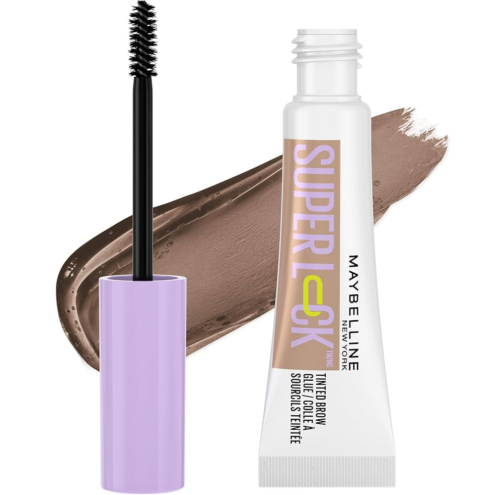 Maybelline Super Lock Brow Glue Eyebrow Gel, Lightweight and Waterproof Tinted Brow Gel For Up To... | Amazon (US)