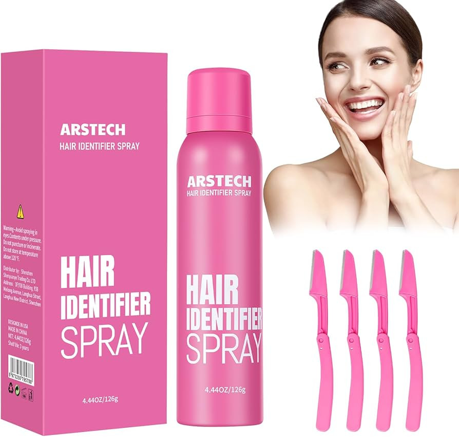 Hair Identifier Spray for Face Shaving Dermaplaning Tool Skin Body Dermaplaning Spray for Women w... | Amazon (US)