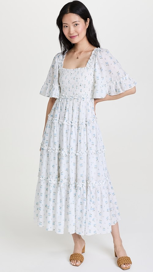 Bijou Rose Smocked Day Ankle Gown | Shopbop