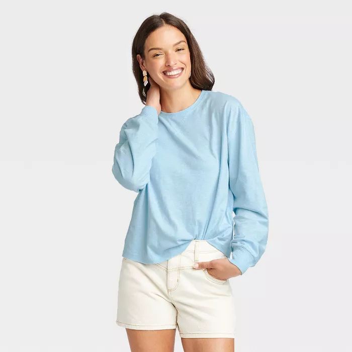 Women's Long Sleeve Boxy T-Shirt - Universal Thread™ | Target