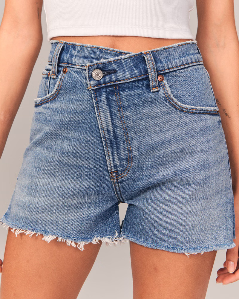 Women's High Rise Mom Shorts | Women's Bottoms | Abercrombie.com | Abercrombie & Fitch (US)