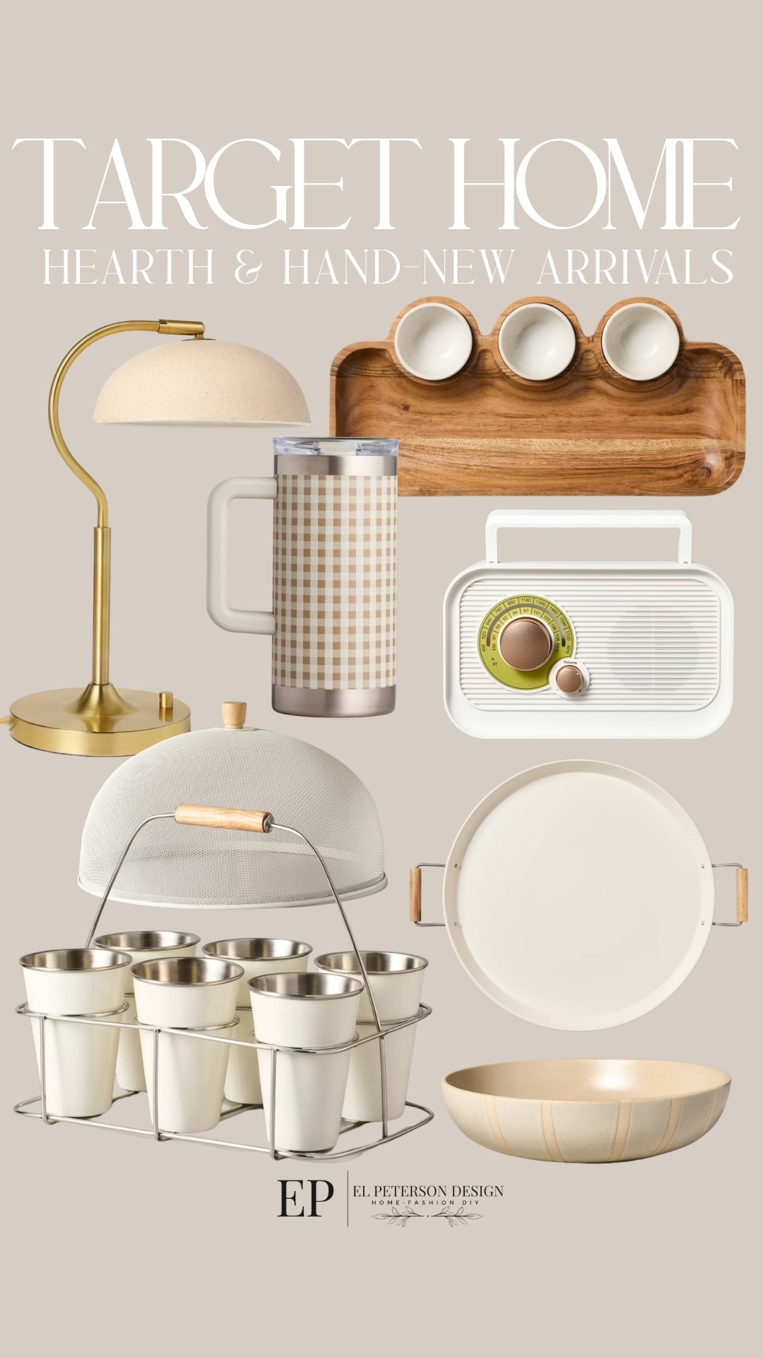 Target
Hearth and hand new arrivals
Table lamp
Cup
Condiment bowls
Radio
Tray
Caddy 
Food cover 

#LTKHome