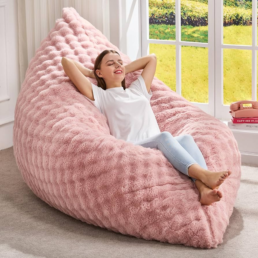 Hobestluk 3 in 1 Bean Bag Chair Giant Bean Bag Chairs for Adults with Bubble Cover Convertible Be... | Amazon (US)
