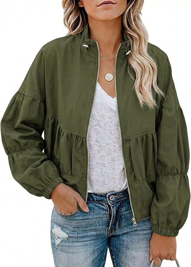 Watashi Women Cropped Bomber Jacket Streetwear Pilot Outerwear | Casual, Lightweight, Spring Fall... | Amazon (US)