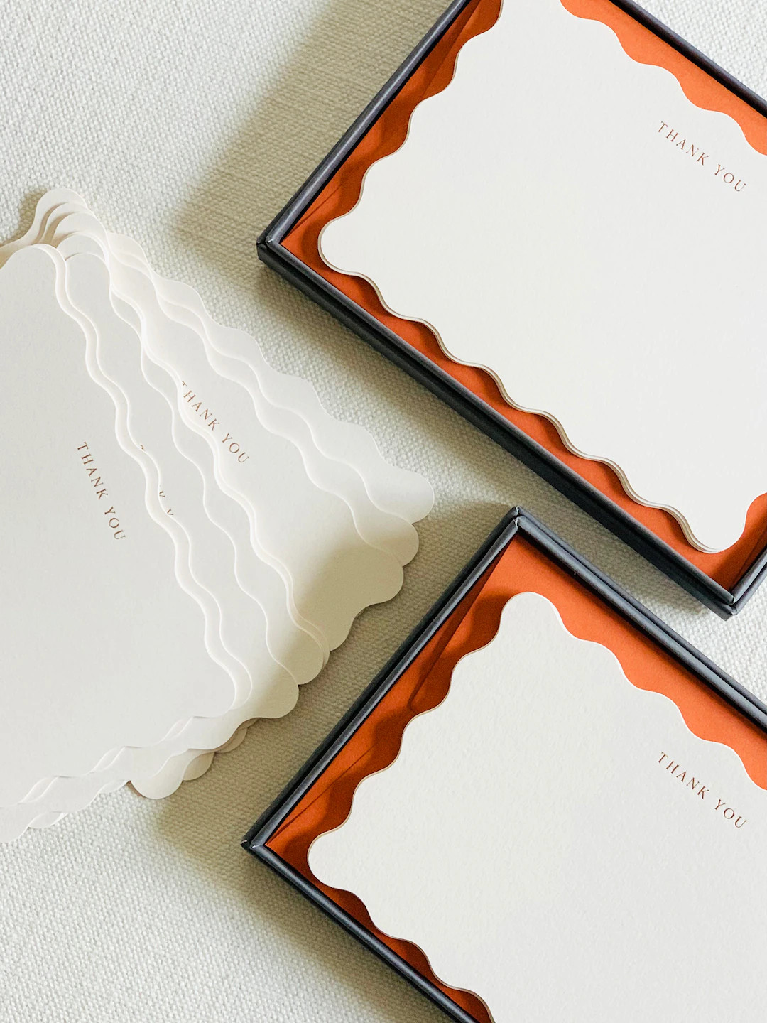 Thank You Copper Foiled Notecard Set boxed Set of 6 - Etsy | Etsy (US)