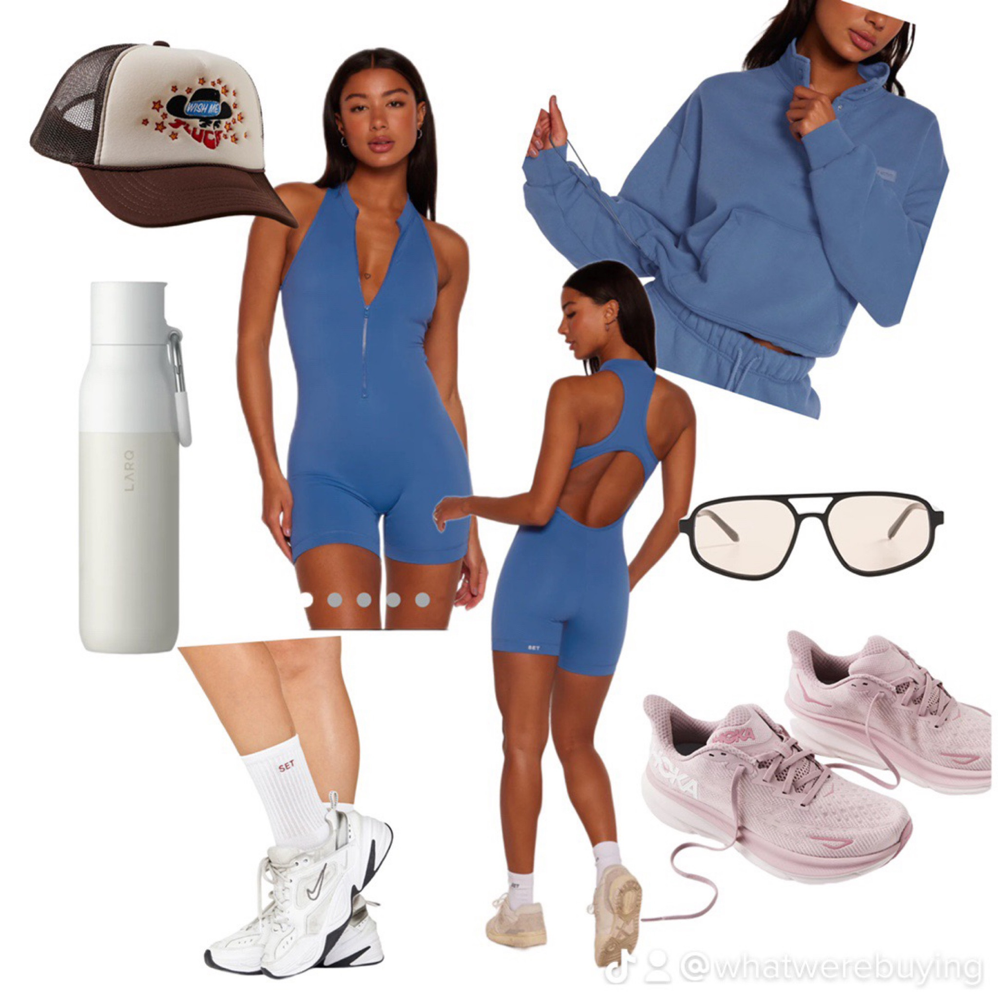 What we’re buying 





Set active, hoka, alo yoga, trucker hat , half zip pullover 