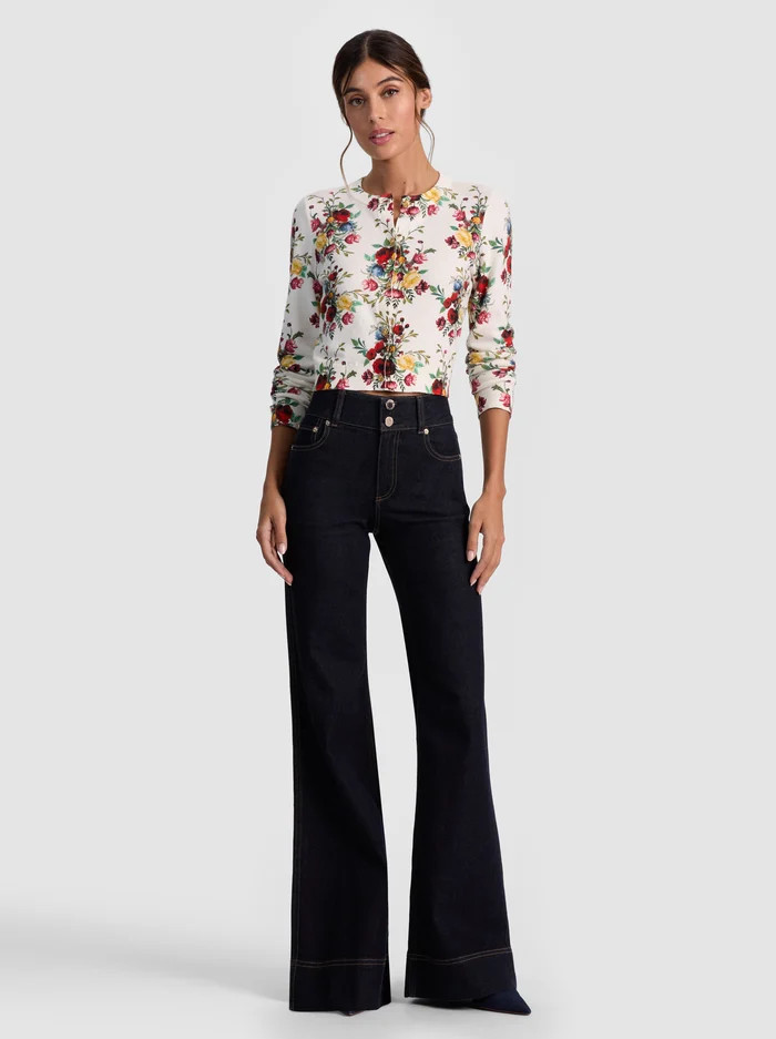 CARSON PRINTED CARDIGAN | Alice + Olivia