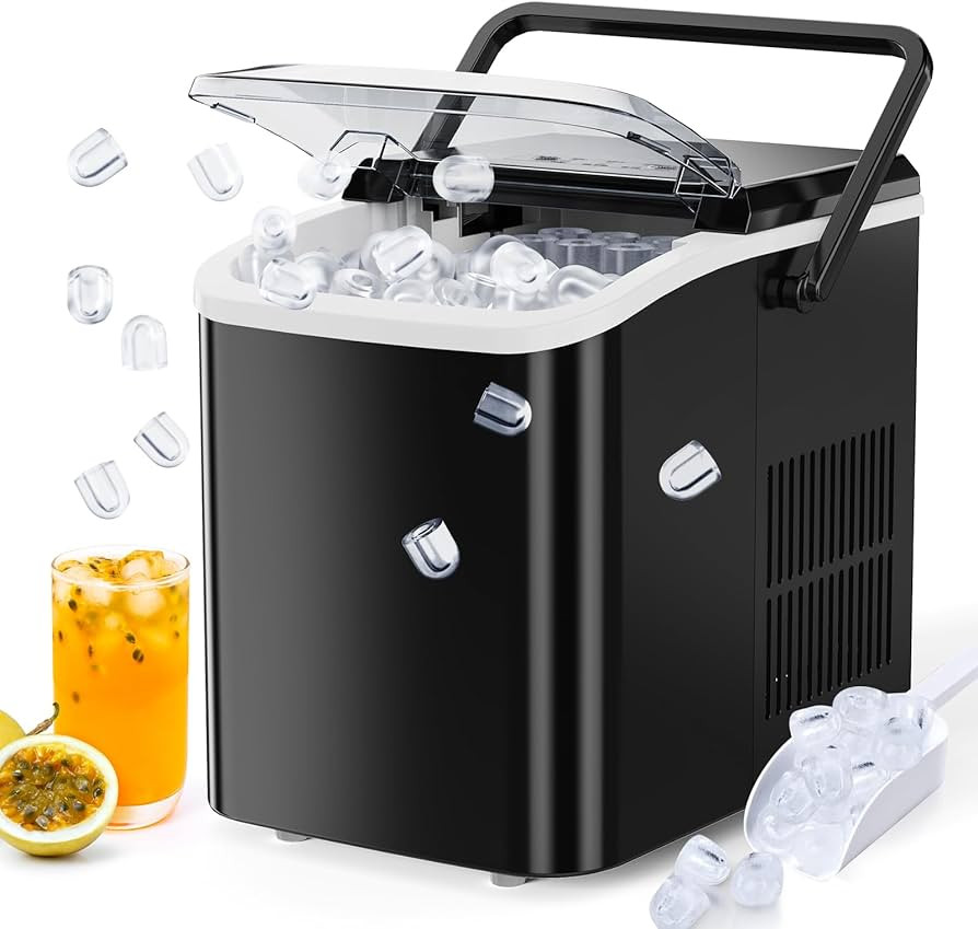 Sweetcrispy Countertop Ice Maker Machine, Portable Self-Cleaning Ice Machine with Ice Scoop, Bask... | Amazon (US)
