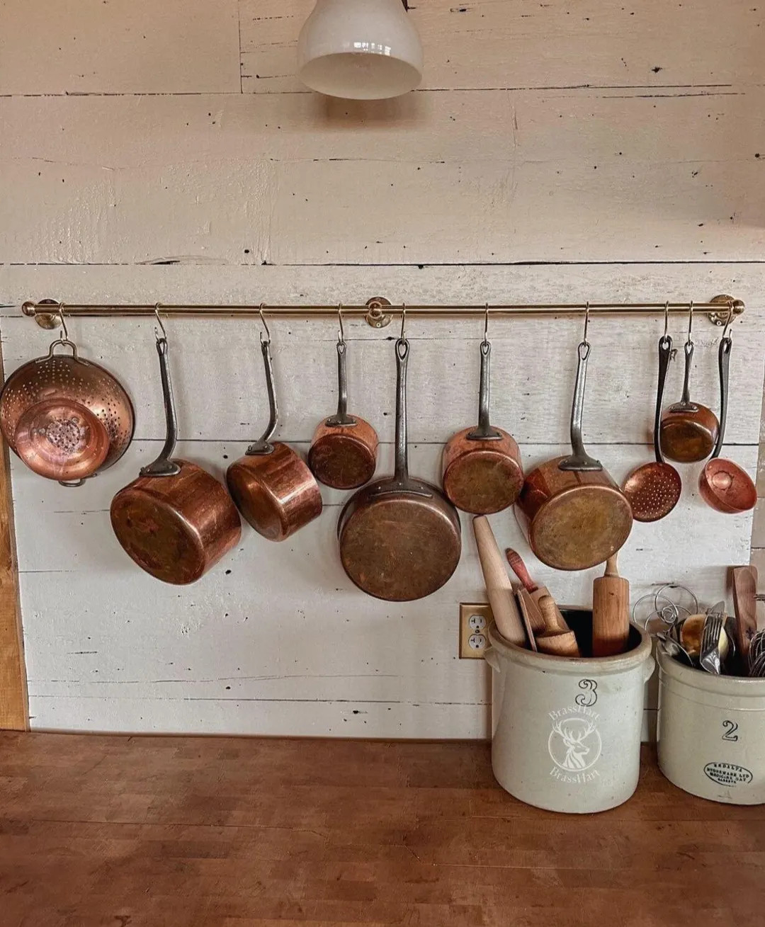 Vintage French Copper Cookware Set, 5 Piece Tin Lined Pots, Pans & Saucepans With Cast Iron Handl... | Etsy (US)