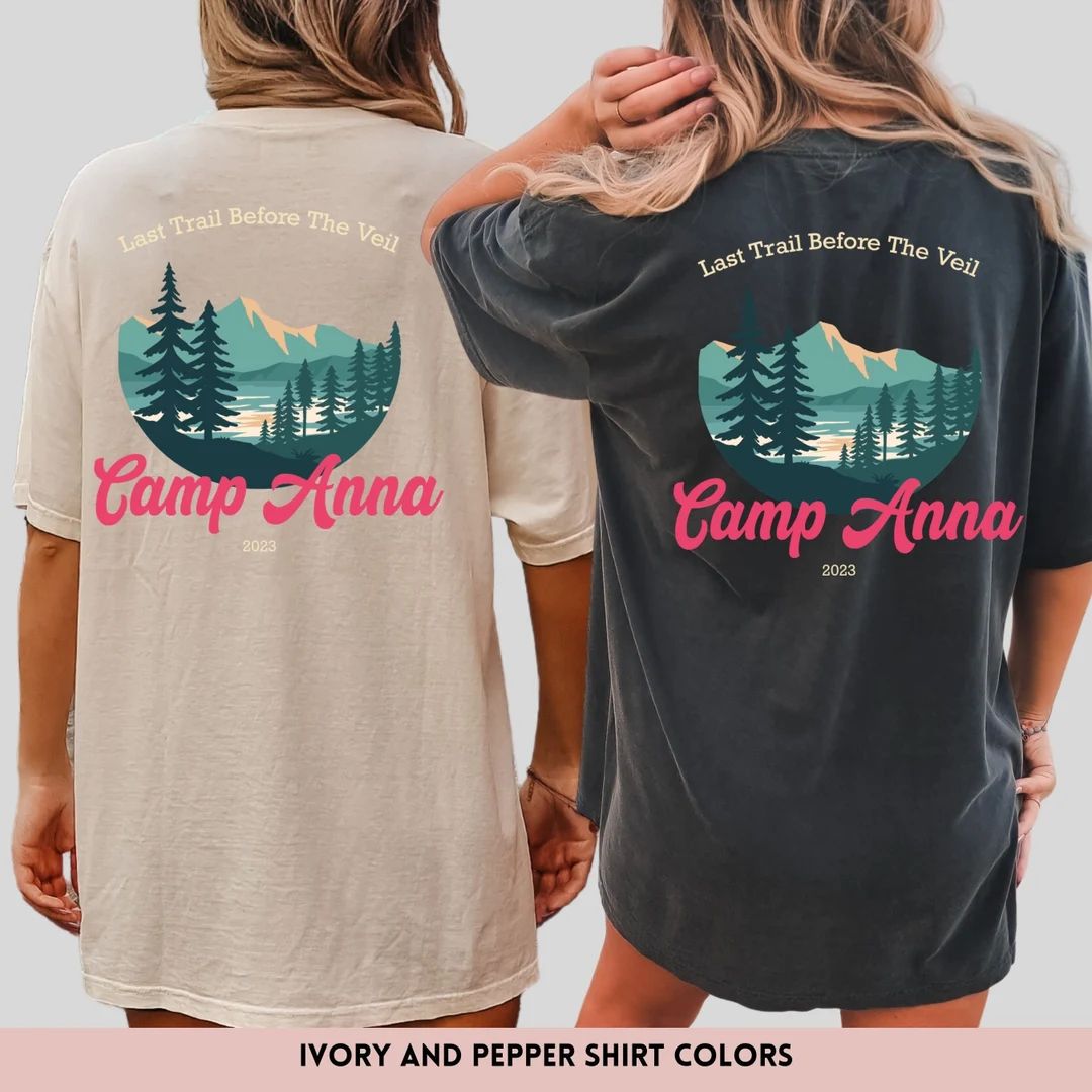 Matching Camping Shirts / Camp Hiking Bachelorette Trip Shirts - Etsy | Etsy (US)