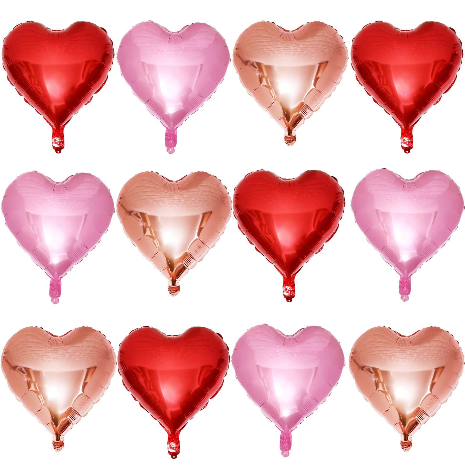 Red Heart Shaped balloons Pack of 12,18 Inch Love Valentine Balloons Heart Romantic Balloons For ... | Amazon (US)